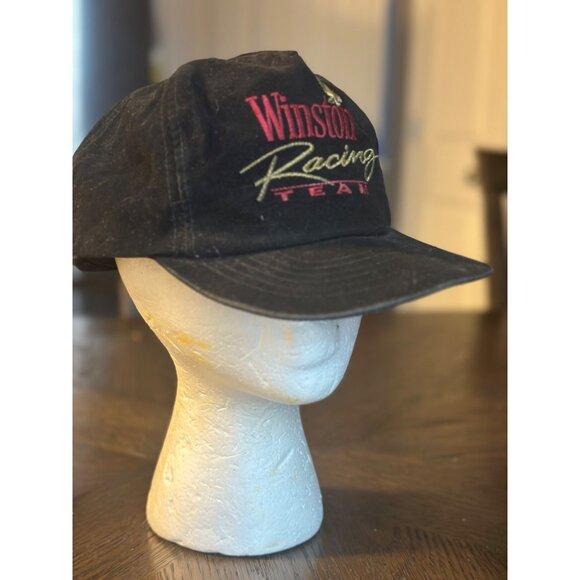 Winston Racing Team Black Adjustable Snapback Hat vintage - Picture 2 of 6
